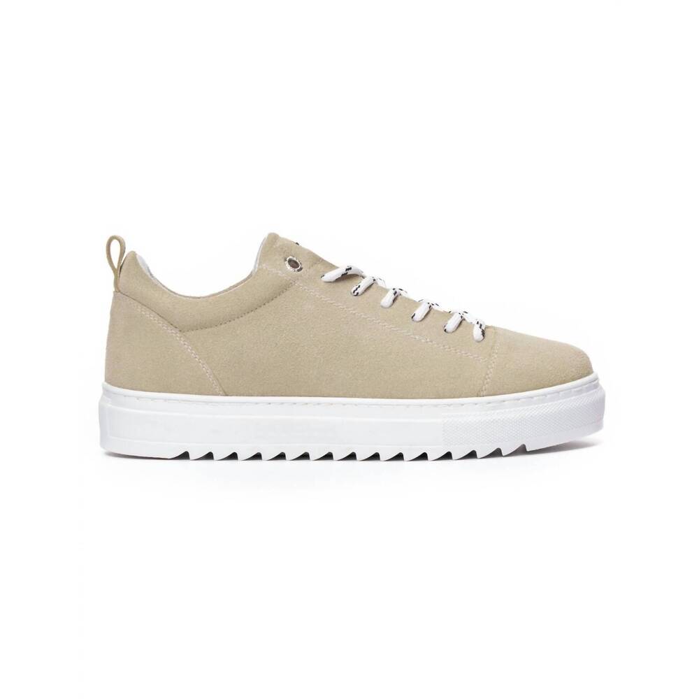 NEW MARTIN VALEN men’s low top suede sneakers in beige